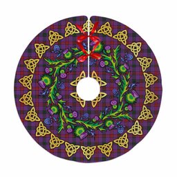 ScotsTee Shop Scottish Montgomery Modern Thistle Celtic Knot Tartan Christmas Tree Skirt