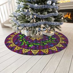 ScotsTee Shop Scottish Montgomery Modern Thistle Celtic Knot Tartan Christmas Tree Skirt