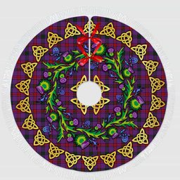 ScotsTee Shop Scottish Montgomery Modern Thistle Celtic Knot Tartan Christmas Tree Skirt