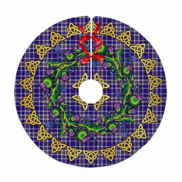 ScotsTee Shop Scottish Ochterlony Thistle Celtic Knot Tartan Christmas Tree Skirt