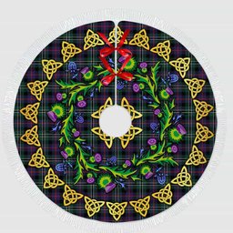 ScotsTee Shop Scottish Rose Hunting Modern Thistle Celtic Knot Tartan Christmas Tree Skirt