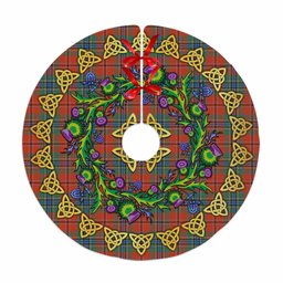ScotsTee Shop Scottish MacLean of Duart Ancient Thistle Celtic Knot Tartan Christmas Tree Skirt