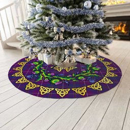 ScotsTee Shop Scottish Pride of Glencoe Thistle Celtic Knot Tartan Christmas Tree Skirt