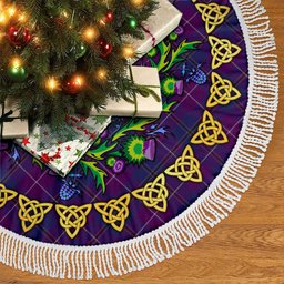 ScotsTee Shop Scottish Pride of Glencoe Thistle Celtic Knot Tartan Christmas Tree Skirt