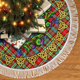 ScotsTee Shop Scottish Ogilvie Thistle Celtic Knot Tartan Christmas Tree Skirt