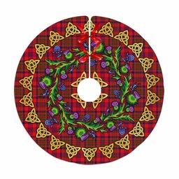 ScotsTee Shop Scottish Murray of Tulloch Modern Thistle Celtic Knot Tartan Christmas Tree Skirt