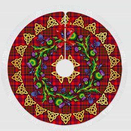 ScotsTee Shop Scottish Murray of Tulloch Modern Thistle Celtic Knot Tartan Christmas Tree Skirt