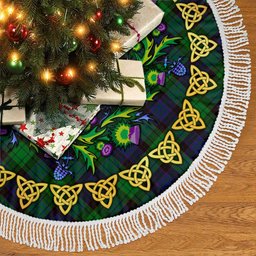 ScotsTee Shop Scottish Stewart Old Modern Thistle Celtic Knot Tartan Christmas Tree Skirt