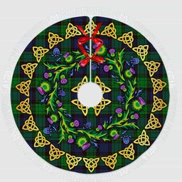 ScotsTee Shop Scottish Stewart Old Modern Thistle Celtic Knot Tartan Christmas Tree Skirt