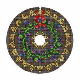 ScotsTee Shop Scottish Murray of Atholl Weathered Thistle Celtic Knot Tartan Christmas Tree Skirt