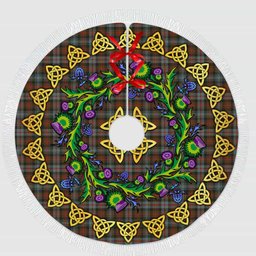 ScotsTee Shop Scottish Murray of Atholl Weathered Thistle Celtic Knot Tartan Christmas Tree Skirt