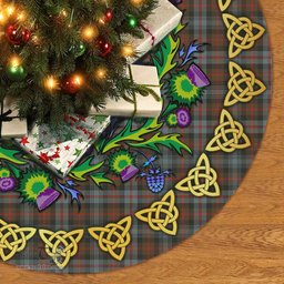 ScotsTee Shop Scottish Murray of Atholl Weathered Thistle Celtic Knot Tartan Christmas Tree Skirt