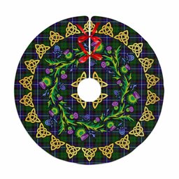 ScotsTee Shop Scottish Russell Modern Thistle Celtic Knot Tartan Christmas Tree Skirt