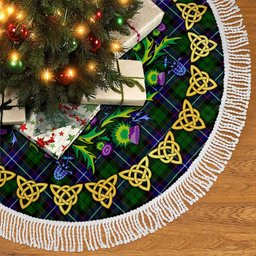 ScotsTee Shop Scottish Russell Modern Thistle Celtic Knot Tartan Christmas Tree Skirt