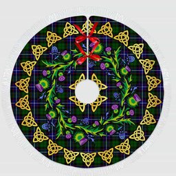 ScotsTee Shop Scottish Russell Modern Thistle Celtic Knot Tartan Christmas Tree Skirt