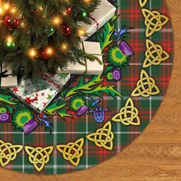ScotsTee Shop Scottish Prince of Wales Thistle Celtic Knot Tartan Christmas Tree Skirt