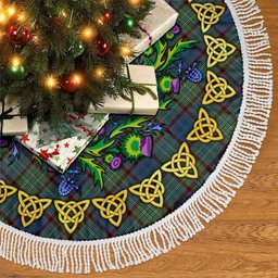 ScotsTee Shop Scottish Nicolson Hunting Ancient Thistle Celtic Knot Tartan Christmas Tree Skirt
