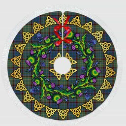 ScotsTee Shop Scottish Nicolson Hunting Ancient Thistle Celtic Knot Tartan Christmas Tree Skirt