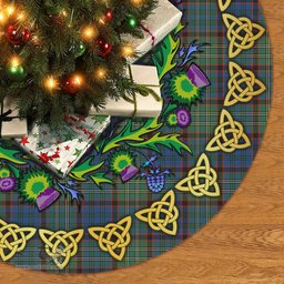 ScotsTee Shop Scottish Nicolson Hunting Ancient Thistle Celtic Knot Tartan Christmas Tree Skirt