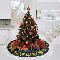 ScotsTee Shop Scottish MacKinlay Modern Thistle Celtic Knot Tartan Christmas Tree Skirt