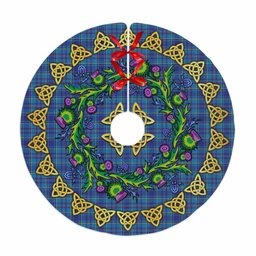 ScotsTee Shop Scottish Mercer Modern Thistle Celtic Knot Tartan Christmas Tree Skirt