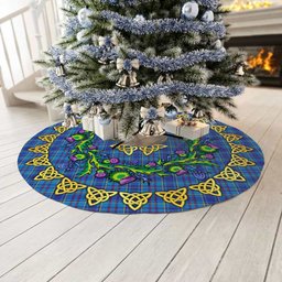 ScotsTee Shop Scottish Mercer Modern Thistle Celtic Knot Tartan Christmas Tree Skirt
