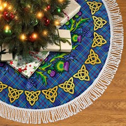 ScotsTee Shop Scottish Mercer Modern Thistle Celtic Knot Tartan Christmas Tree Skirt