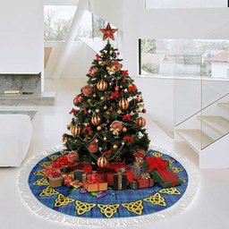 ScotsTee Shop Scottish Mercer Modern Thistle Celtic Knot Tartan Christmas Tree Skirt