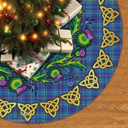 ScotsTee Shop Scottish Mercer Modern Thistle Celtic Knot Tartan Christmas Tree Skirt