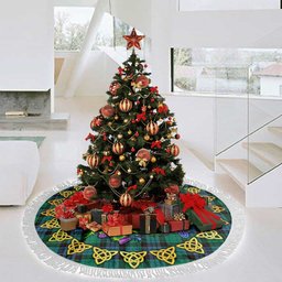 ScotsTee Shop Scottish Stewart Old Ancient Thistle Celtic Knot Tartan Christmas Tree Skirt