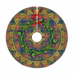 ScotsTee Shop Scottish Wilson Ancient Thistle Celtic Knot Tartan Christmas Tree Skirt