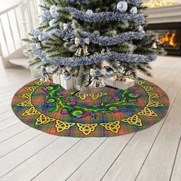ScotsTee Shop Scottish Wilson Ancient Thistle Celtic Knot Tartan Christmas Tree Skirt