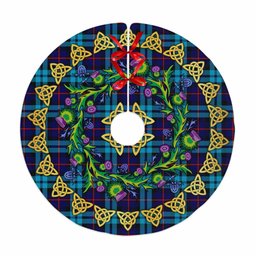 ScotsTee Shop Scottish McCorquodale Thistle Celtic Knot Tartan Christmas Tree Skirt