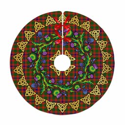 ScotsTee Shop Scottish Skene Modern Thistle Celtic Knot Tartan Christmas Tree Skirt