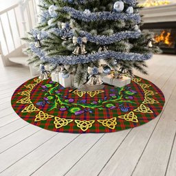 ScotsTee Shop Scottish Skene Modern Thistle Celtic Knot Tartan Christmas Tree Skirt