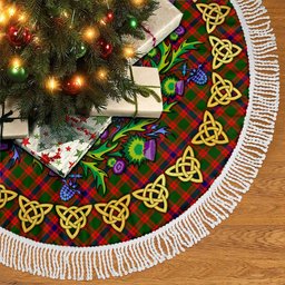 ScotsTee Shop Scottish Skene Modern Thistle Celtic Knot Tartan Christmas Tree Skirt
