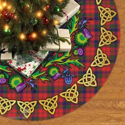 ScotsTee Shop Scottish Robertson Modern Thistle Celtic Knot Tartan Christmas Tree Skirt