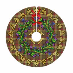 ScotsTee Shop Scottish MacMillan Old Weathered Thistle Celtic Knot Tartan Christmas Tree Skirt