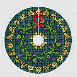 ScotsTee Shop Scottish Murray of Atholl Ancient Thistle Celtic Knot Tartan Christmas Tree Skirt