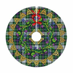 ScotsTee Shop Scottish MacKenzie Dress Modern Thistle Celtic Knot Tartan Christmas Tree Skirt
