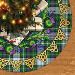 ScotsTee Shop Scottish MacKenzie Dress Modern Thistle Celtic Knot Tartan Christmas Tree Skirt