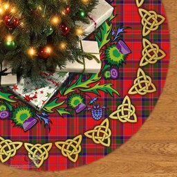 ScotsTee Shop Scottish MacGillivray Modern Thistle Celtic Knot Tartan Christmas Tree Skirt