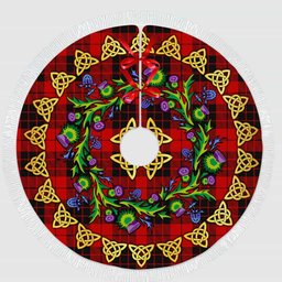 ScotsTee Shop Scottish MacLeod of Raasay Thistle Celtic Knot Tartan Christmas Tree Skirt