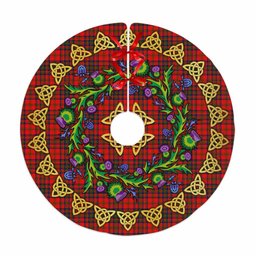ScotsTee Shop Scottish Matheson Modern Thistle Celtic Knot Tartan Christmas Tree Skirt
