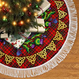 ScotsTee Shop Scottish Matheson Modern Thistle Celtic Knot Tartan Christmas Tree Skirt