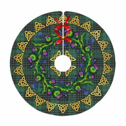 ScotsTee Shop Scottish MacLean Hunting Ancient Thistle Celtic Knot Tartan Christmas Tree Skirt