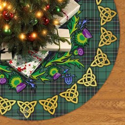 ScotsTee Shop Scottish MacLean Hunting Ancient Thistle Celtic Knot Tartan Christmas Tree Skirt