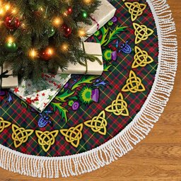 ScotsTee Shop Scottish MacKintosh Hunting Modern Thistle Celtic Knot Tartan Christmas Tree Skirt