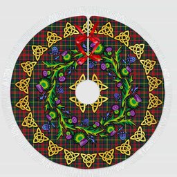 ScotsTee Shop Scottish MacKintosh Hunting Modern Thistle Celtic Knot Tartan Christmas Tree Skirt
