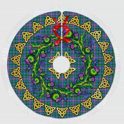 ScotsTee Shop Scottish Pitcairn Hunting Thistle Celtic Knot Tartan Christmas Tree Skirt